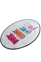 Conceptum Alfombra Baby Cats Oval DJT Multicolor 60 x 90 cm